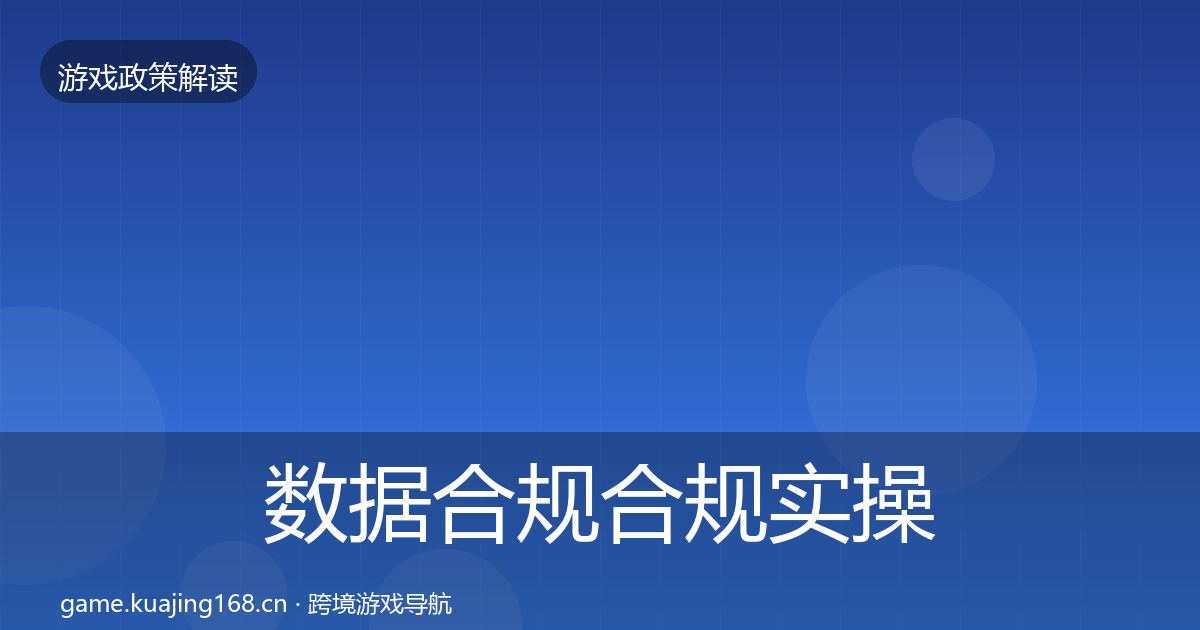 数据合规合规实操指南要点梳理·第571篇