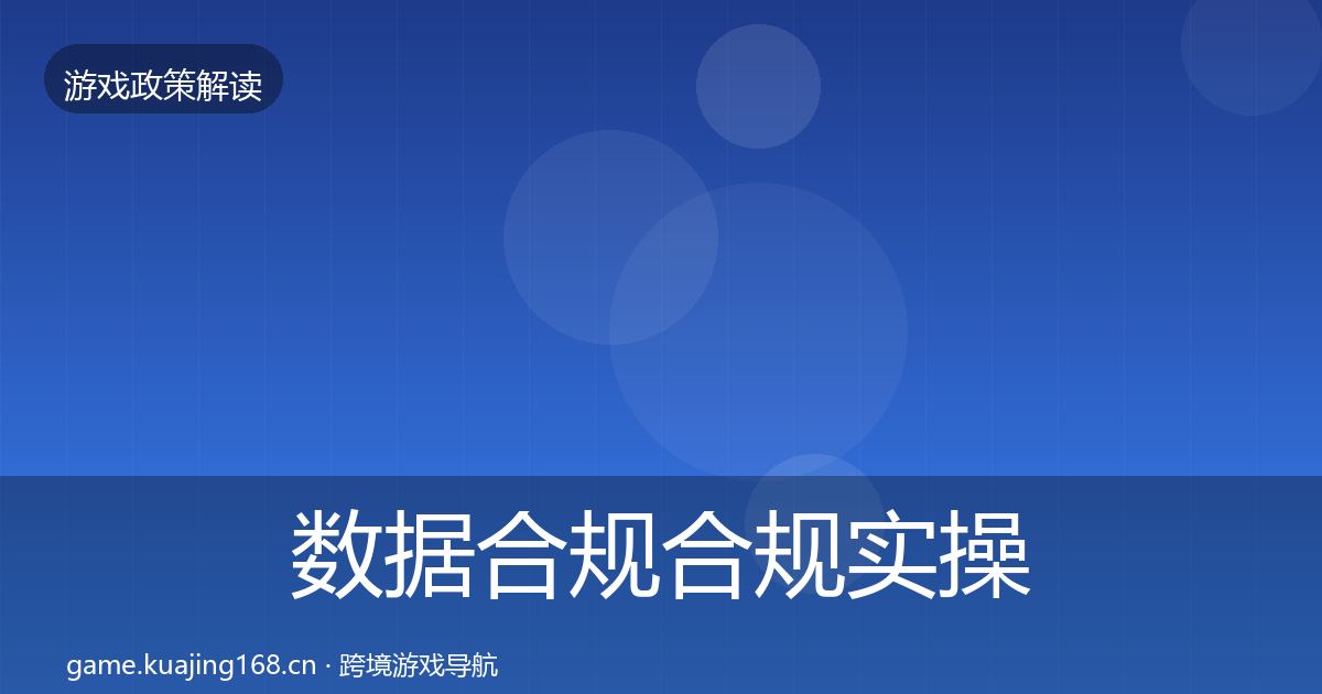 数据合规合规实操指南要点梳理·第611篇