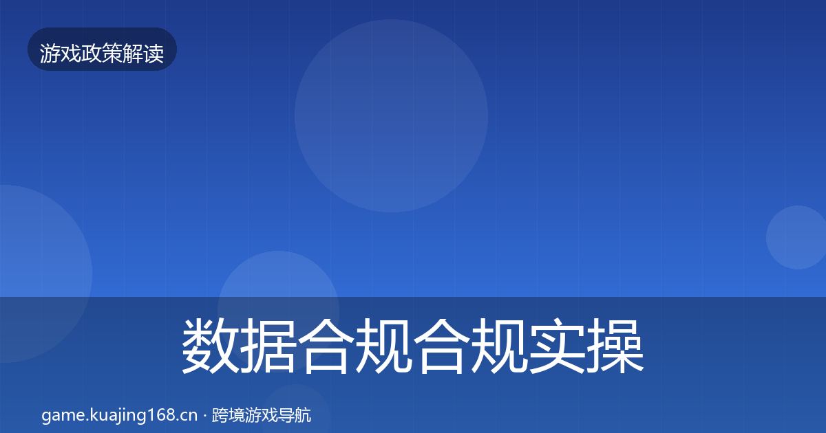 数据合规合规实操指南要点梳理·第651篇