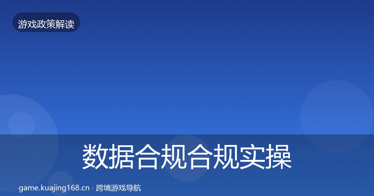 数据合规合规实操指南要点梳理·第771篇
