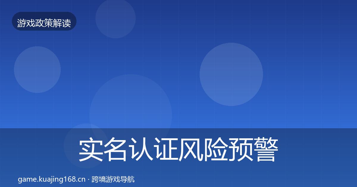 实名认证风险预警清单要点梳理·第788篇