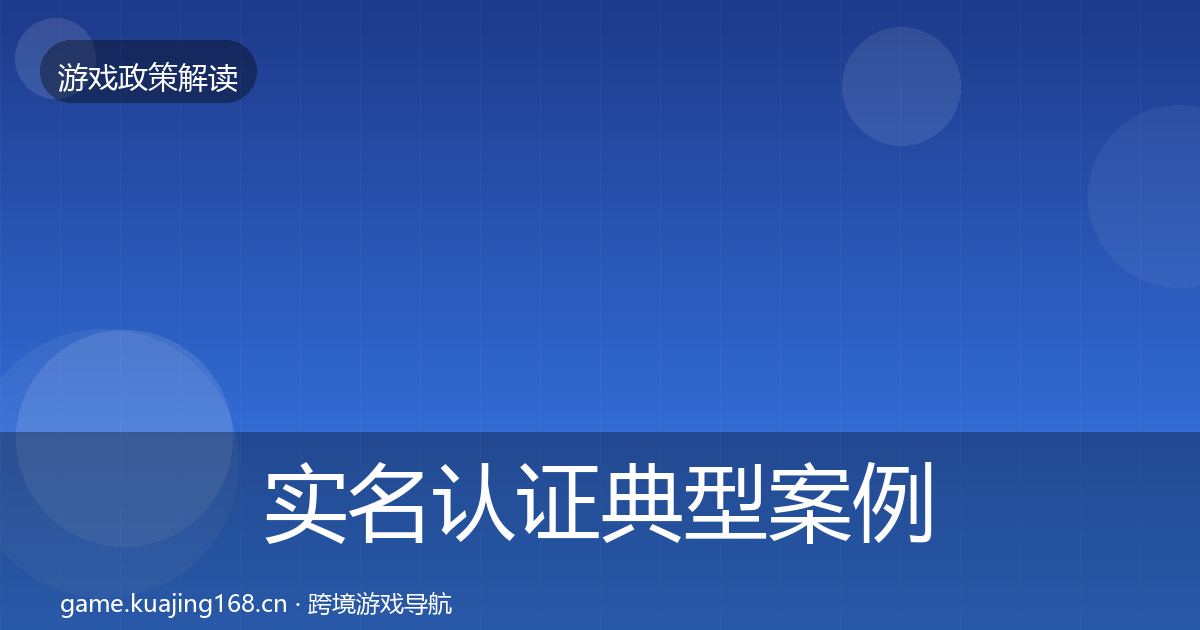 实名认证典型案例解析要点梳理·第823篇