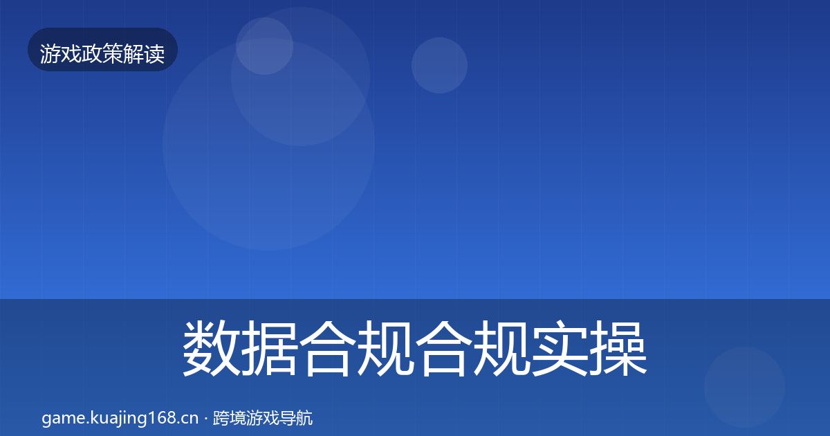 数据合规合规实操指南要点梳理·第891篇