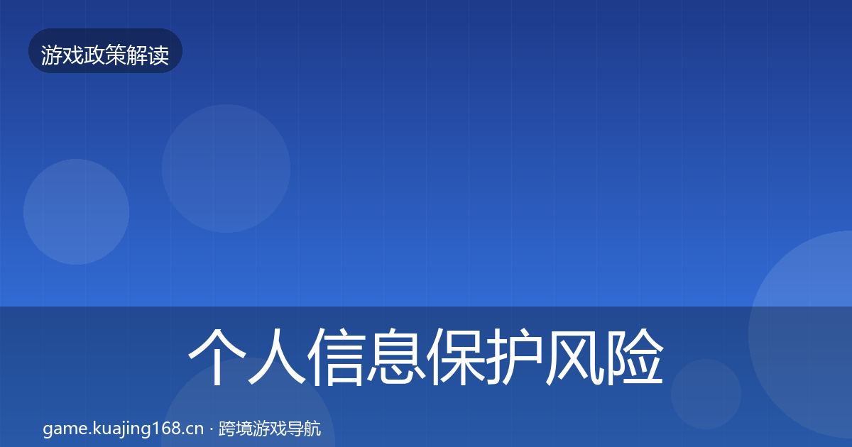 个人信息保护风险预警清单要点梳理·第947篇