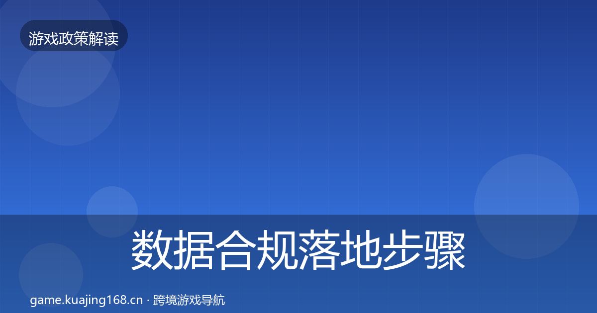数据合规落地步骤要点梳理·第951篇
