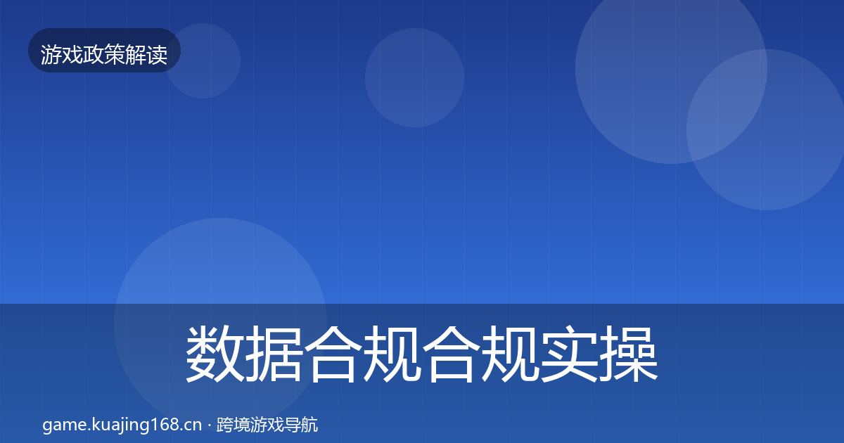 数据合规合规实操指南要点梳理·第971篇