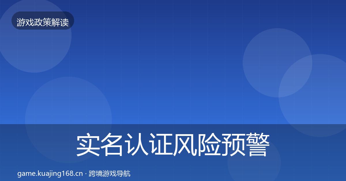 实名认证风险预警清单要点梳理·第988篇