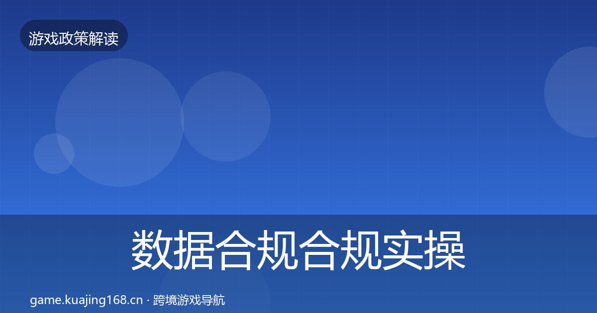 数据合规合规实操指南要点梳理·第1011篇