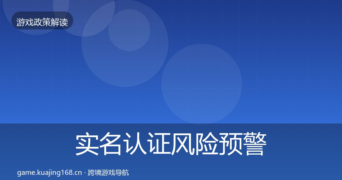 实名认证风险预警清单要点梳理·第1028篇