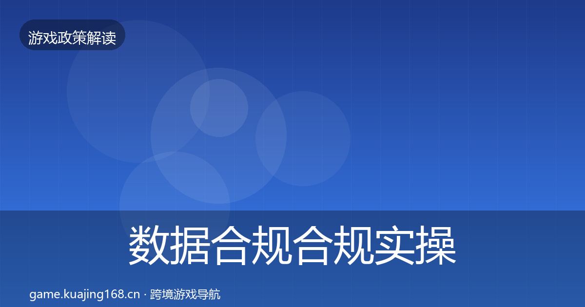 数据合规合规实操指南要点梳理·第1051篇