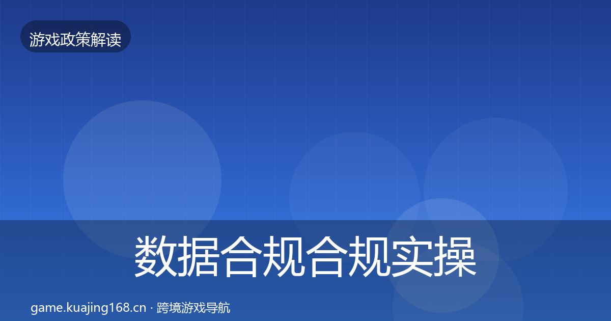 数据合规合规实操指南要点梳理·第1091篇