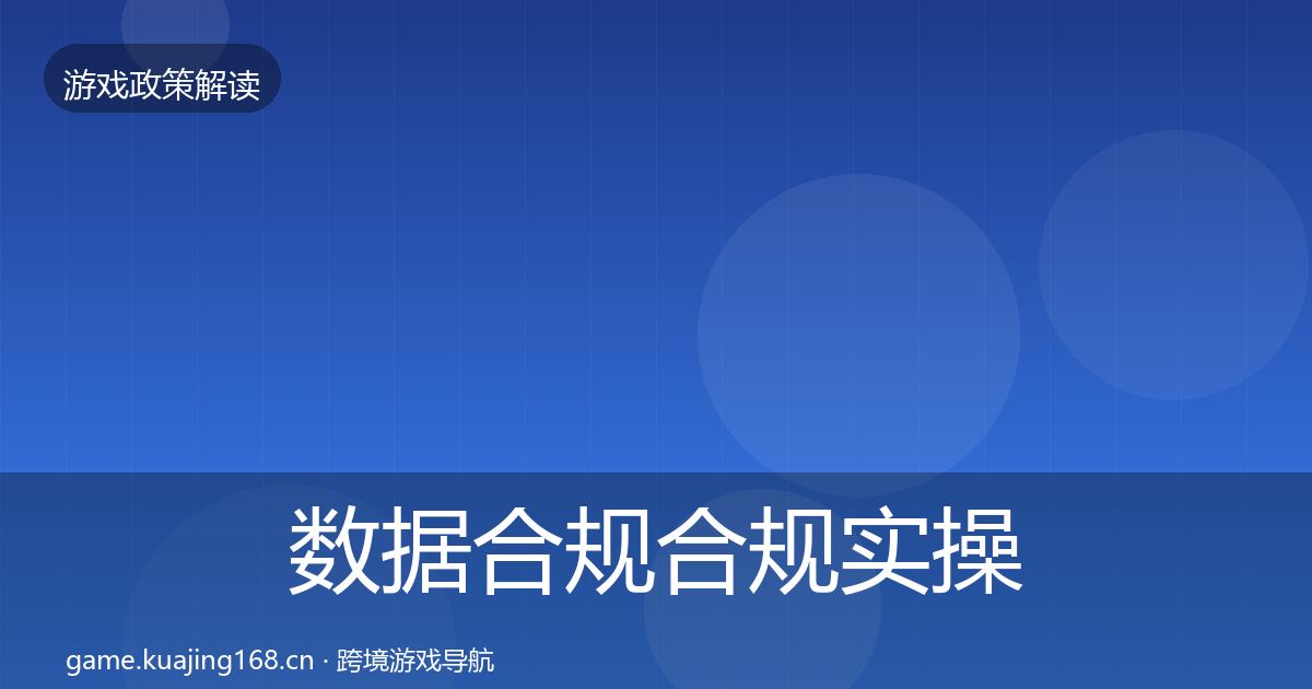 数据合规合规实操指南要点梳理·第1131篇