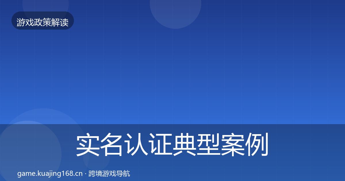 实名认证典型案例解析要点梳理·第1183篇
