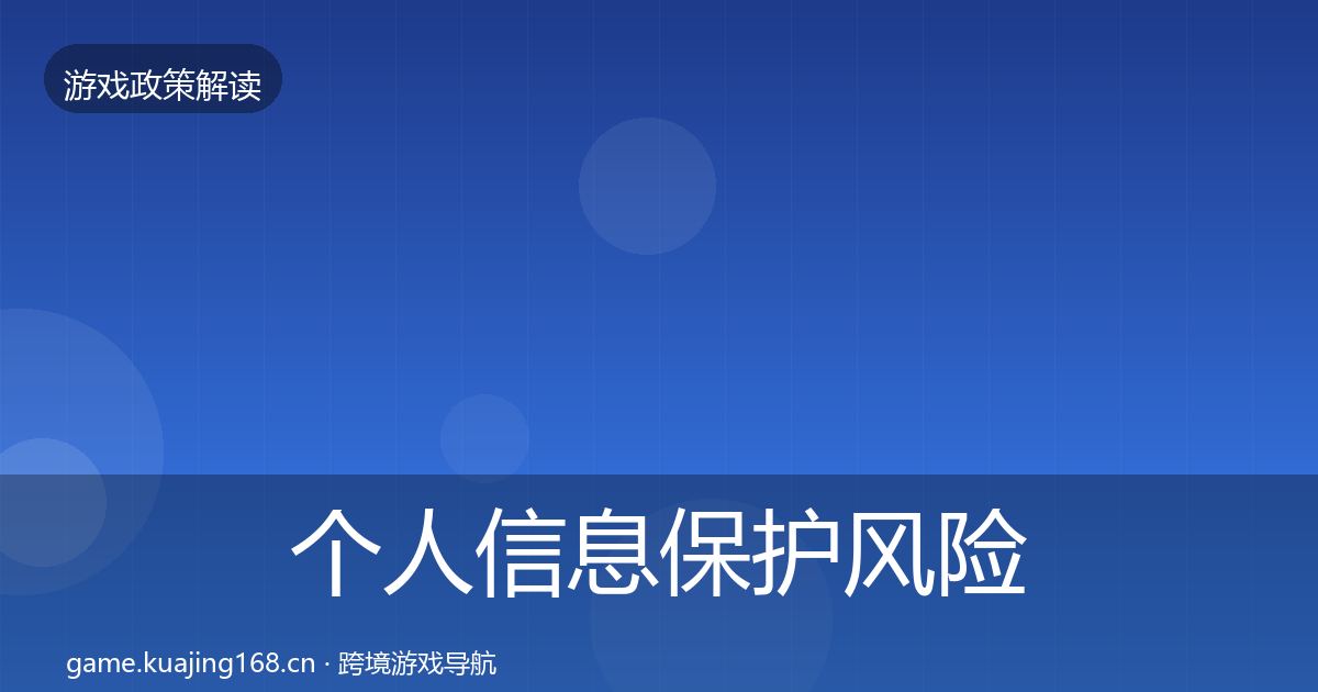 个人信息保护风险预警清单要点梳理·第1347篇