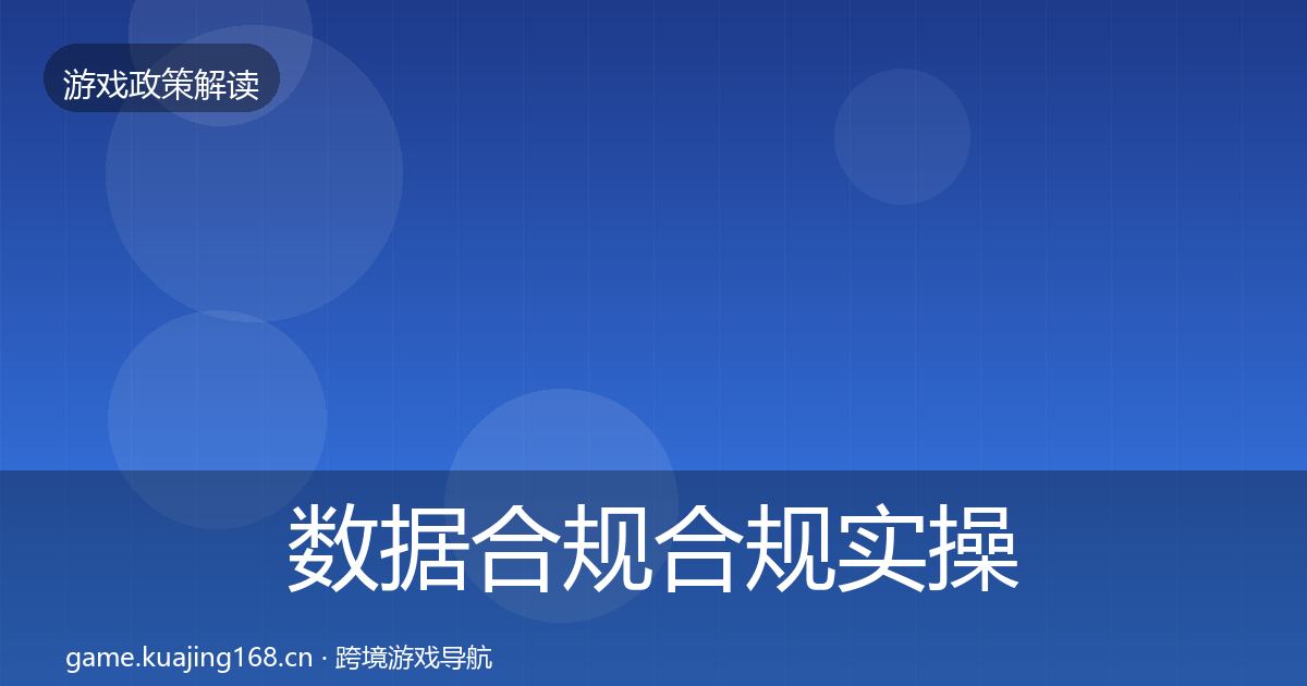 数据合规合规实操指南要点梳理·第1491篇