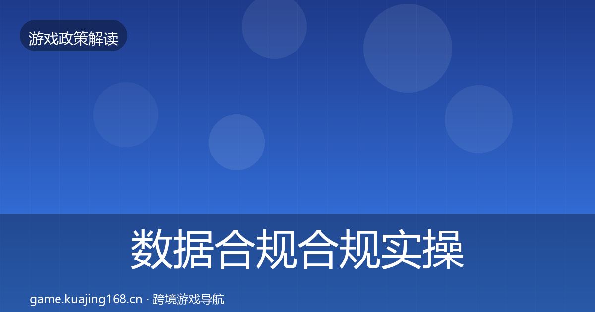 数据合规合规实操指南要点梳理·第1611篇