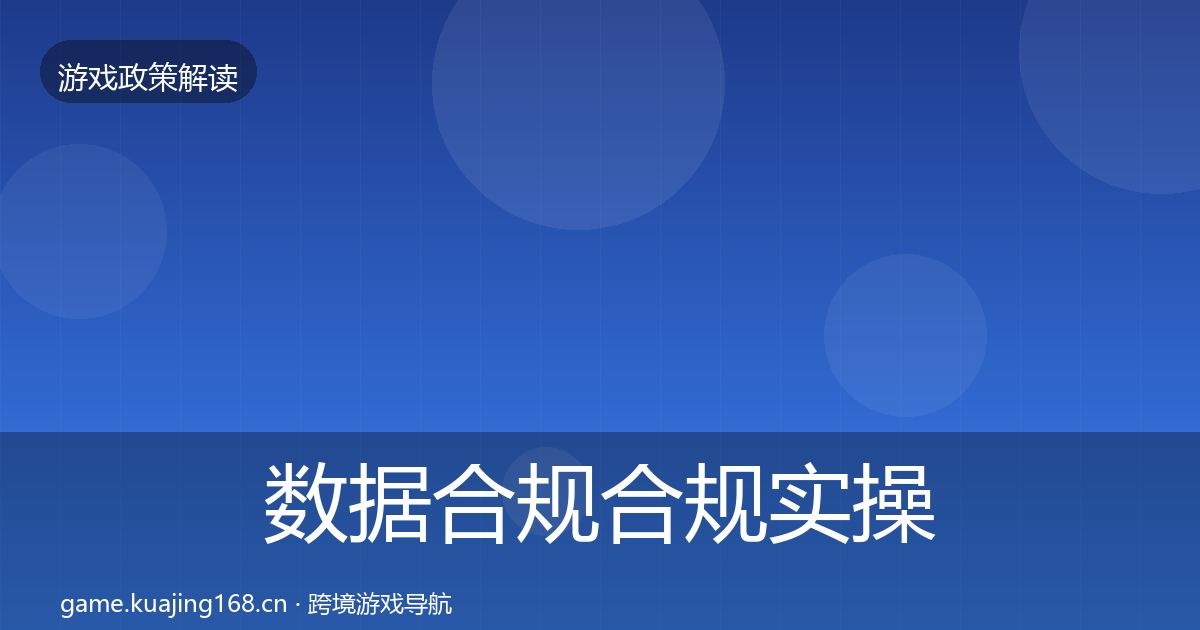 数据合规合规实操指南要点梳理·第1691篇