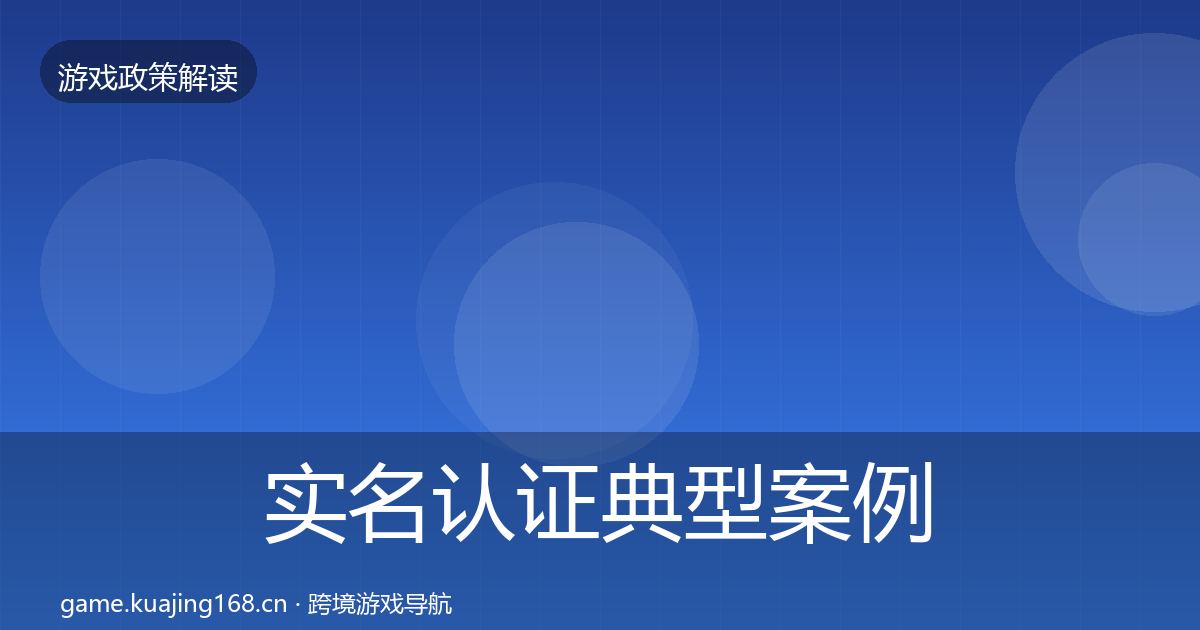 实名认证典型案例解析要点梳理·第1703篇