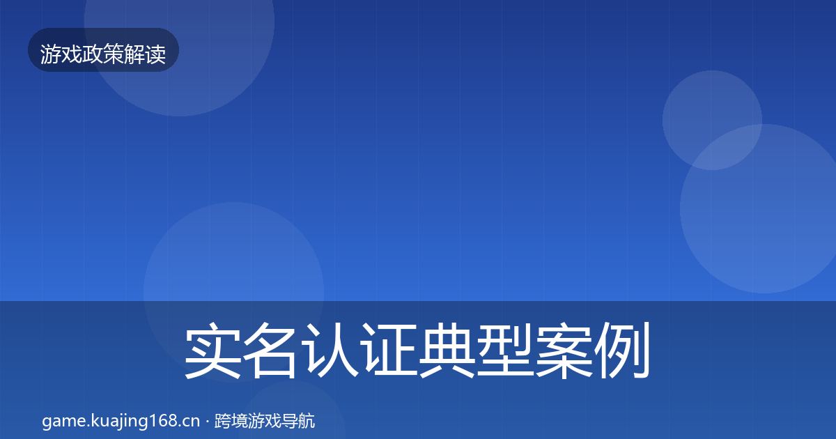 实名认证典型案例解析要点梳理·第1983篇
