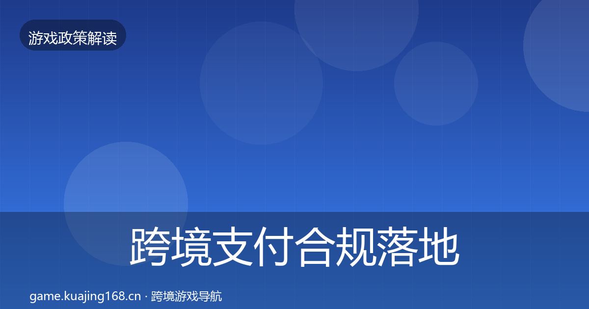 跨境支付合规落地步骤入门到进阶·第2032篇