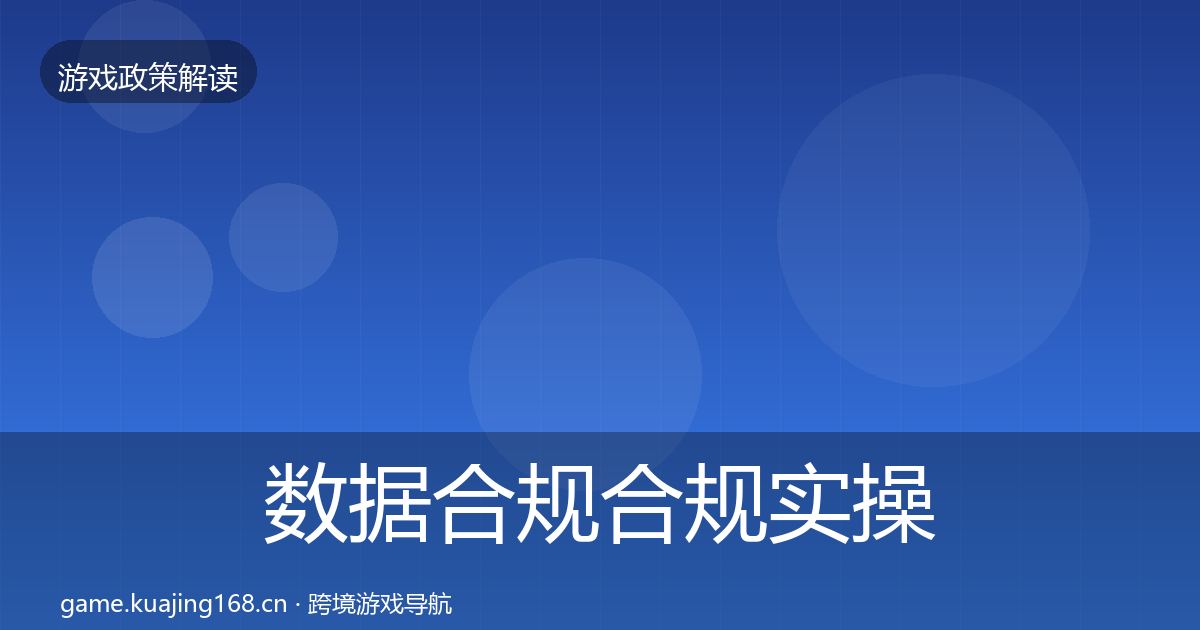 数据合规合规实操指南要点梳理·第2051篇