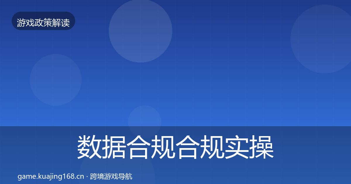 数据合规合规实操指南要点梳理·第2091篇