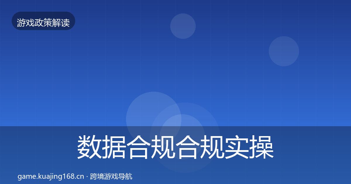 数据合规合规实操指南要点梳理·第2131篇