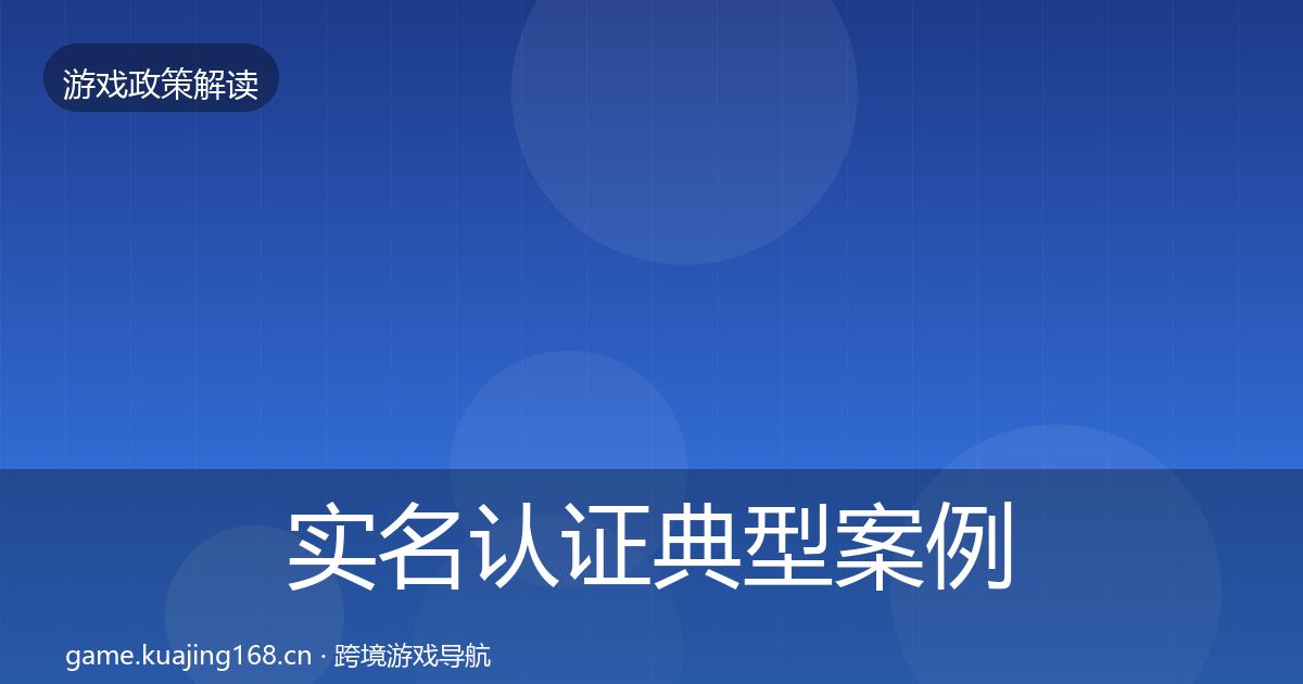 实名认证典型案例解析要点梳理·第2143篇