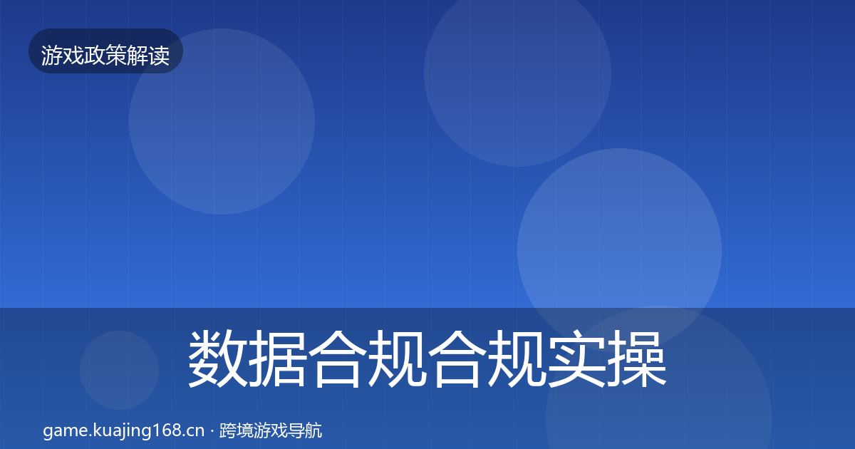 数据合规合规实操指南要点梳理·第2171篇
