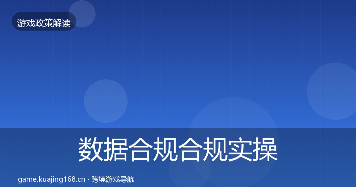 数据合规合规实操指南要点梳理·第2211篇