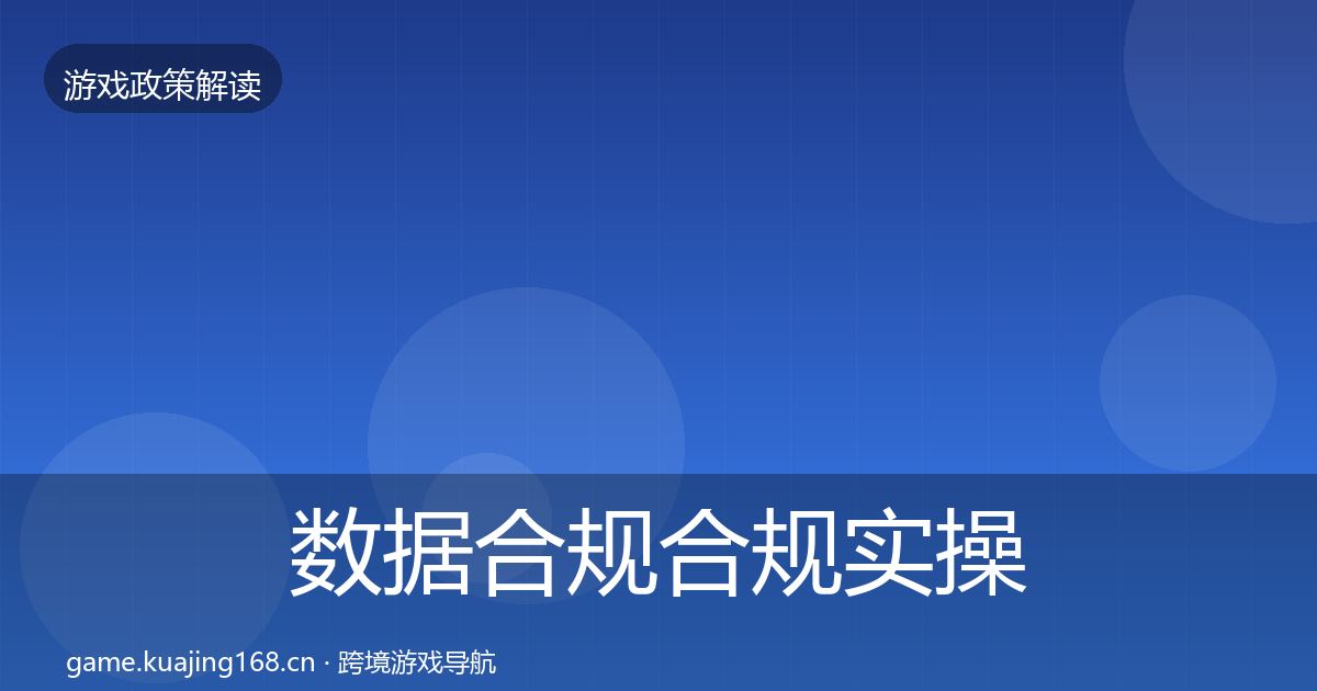 数据合规合规实操指南要点梳理·第2251篇