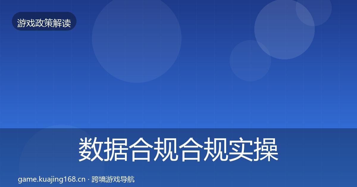 数据合规合规实操指南要点梳理·第2291篇