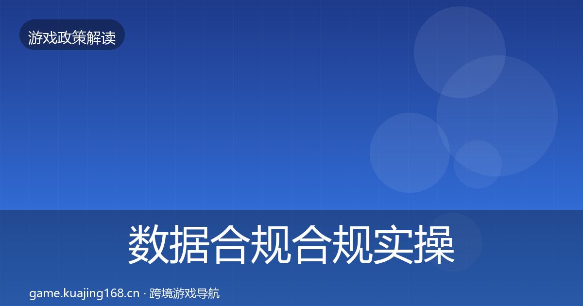 数据合规合规实操指南要点梳理·第2411篇