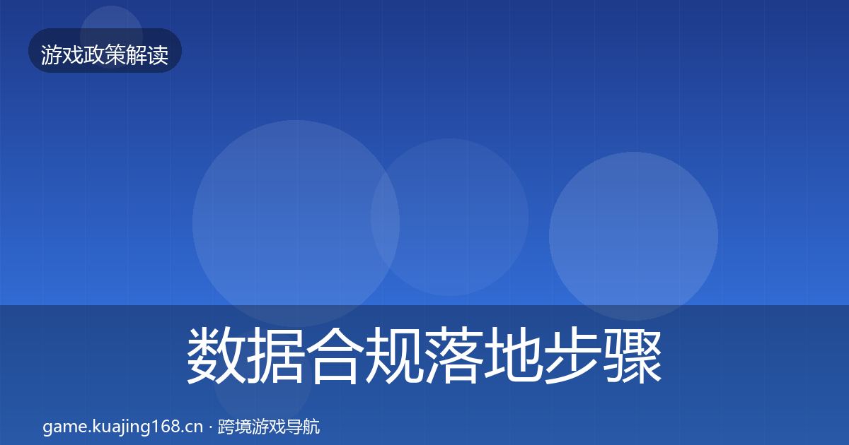 数据合规落地步骤要点梳理·第2471篇
