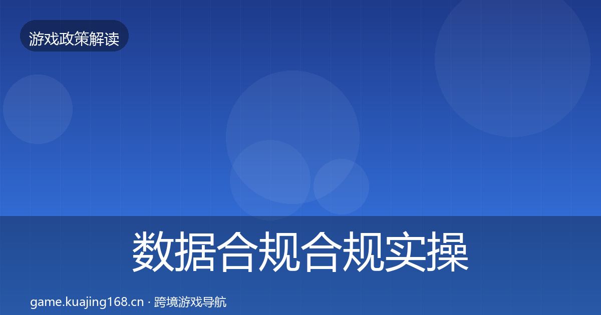数据合规合规实操指南要点梳理·第2531篇
