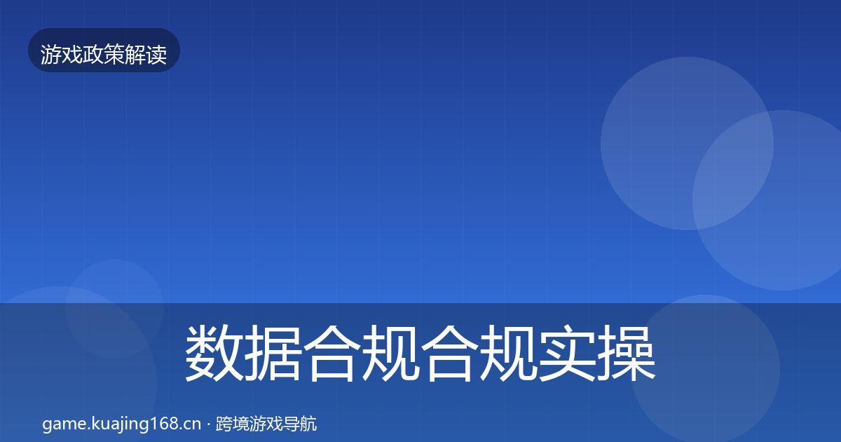 数据合规合规实操指南要点梳理·第2571篇