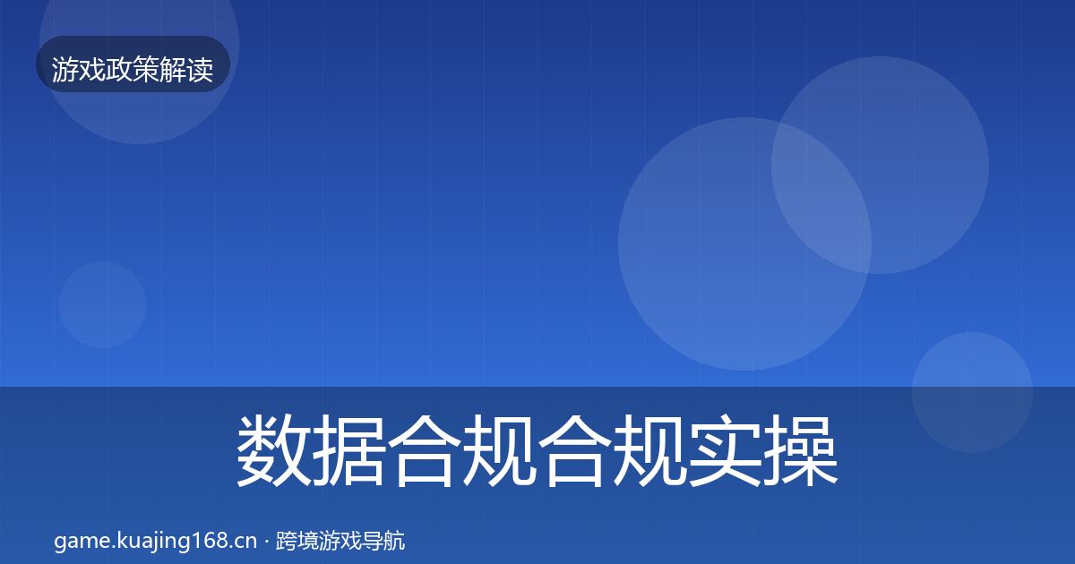 数据合规合规实操指南要点梳理·第2651篇