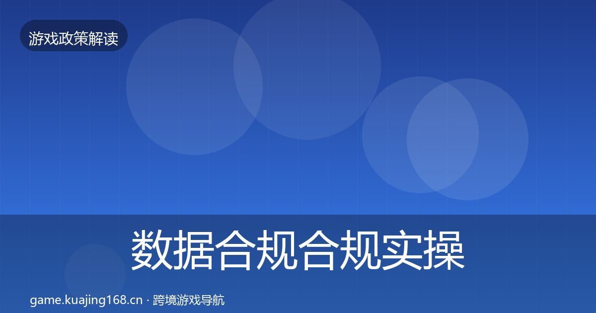 数据合规合规实操指南要点梳理·第2771篇