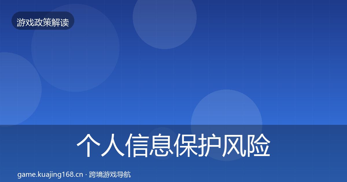 个人信息保护风险预警清单要点梳理·第2907篇