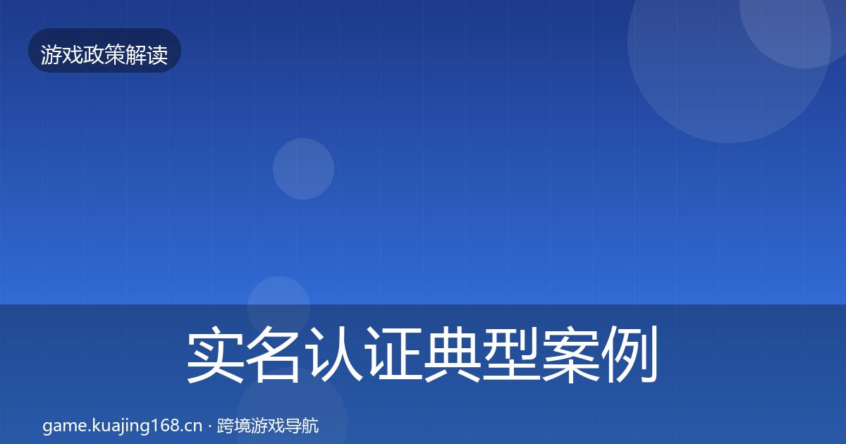 实名认证典型案例解析要点梳理·第2943篇