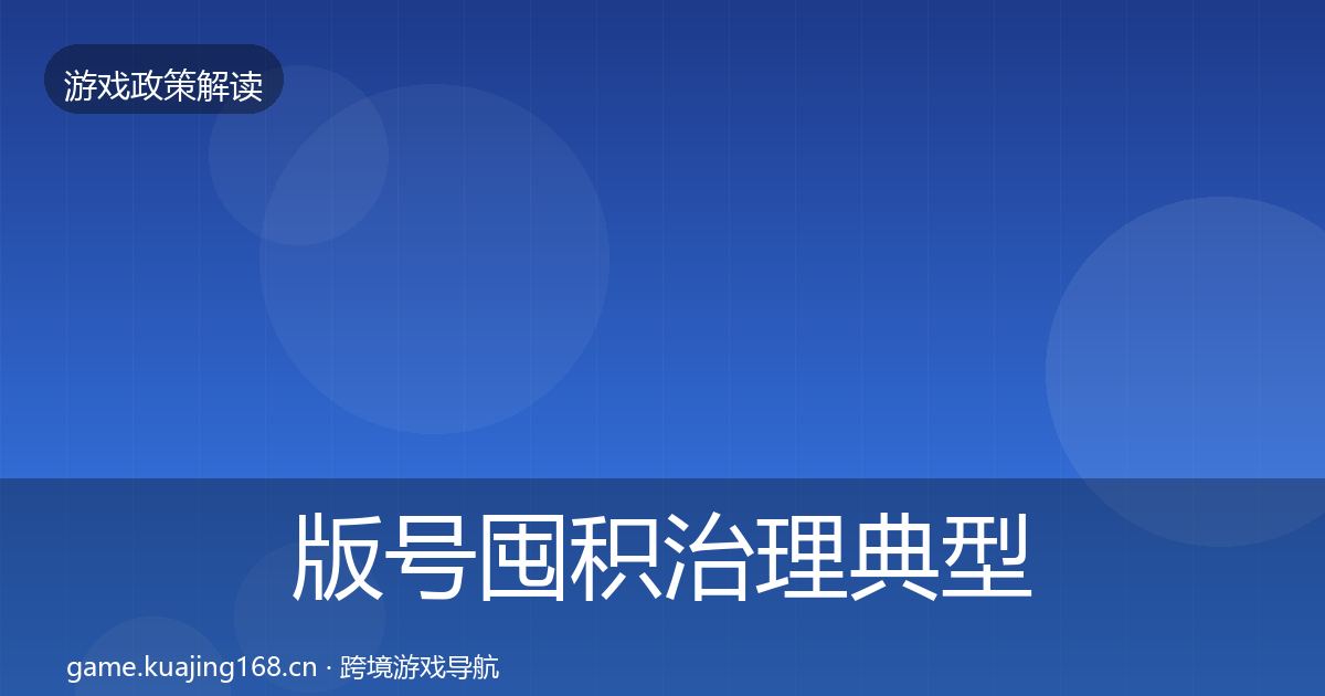 版号囤积治理典型案例解析全攻略