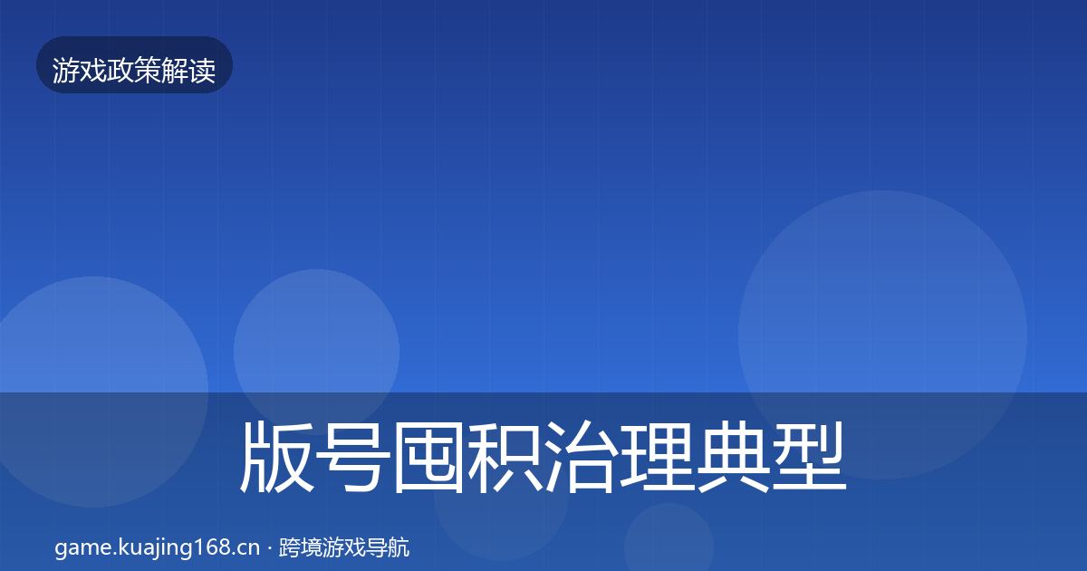 版号囤积治理典型案例解析全攻略