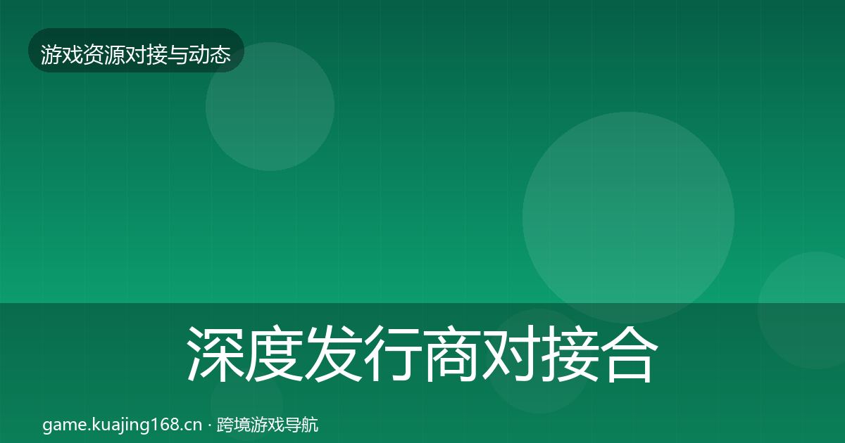 深度发行商对接合作案例