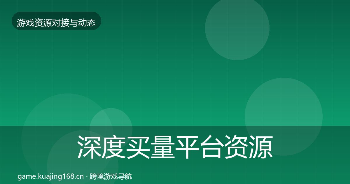 深度买量平台资源对接指南