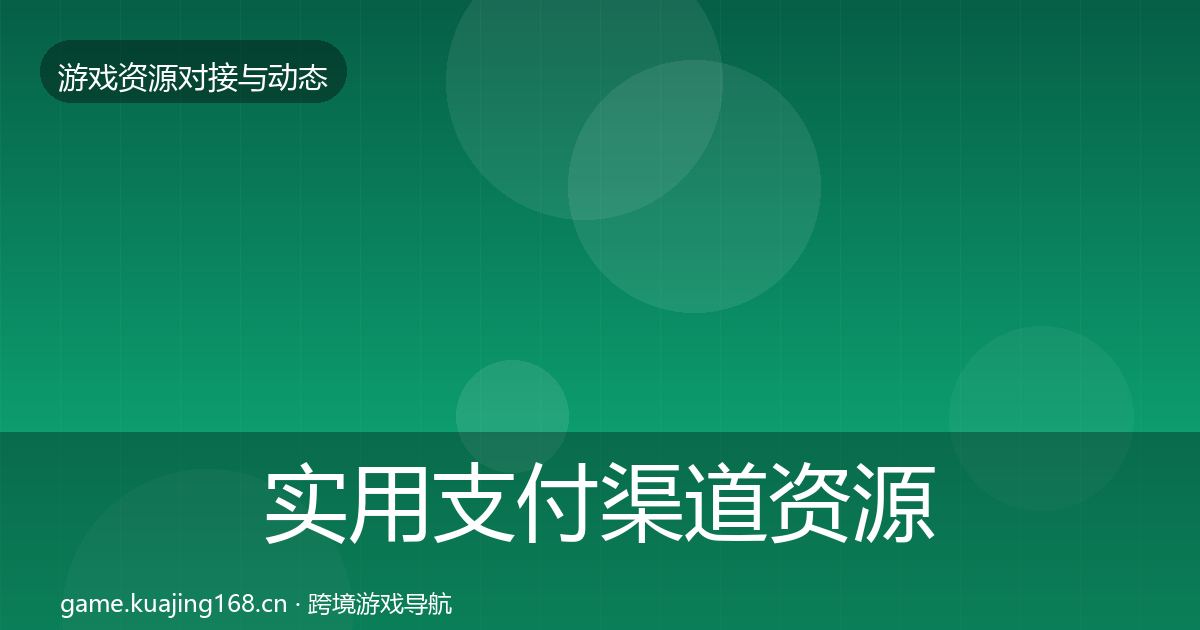 实用支付渠道资源对接指南