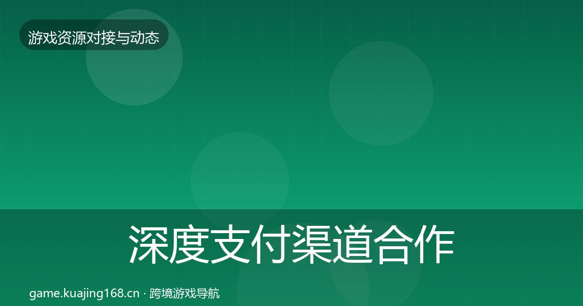 深度支付渠道合作案例