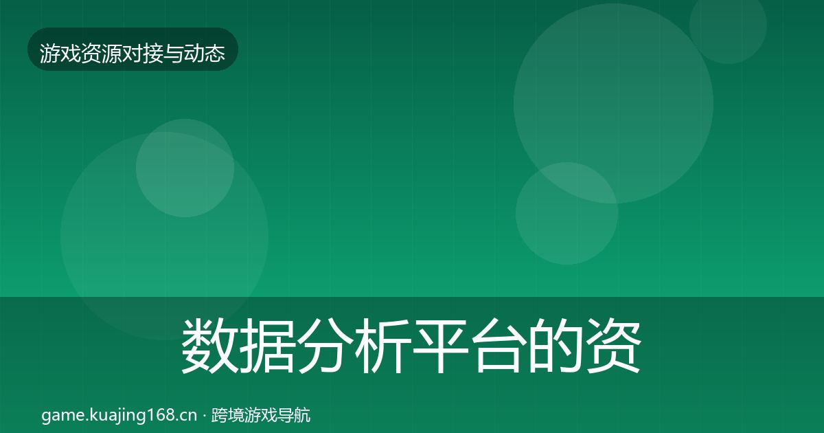 数据分析平台的资源对接指南（2027年）