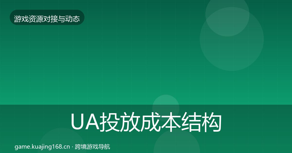 UA投放成本结构分析全指南：2026年