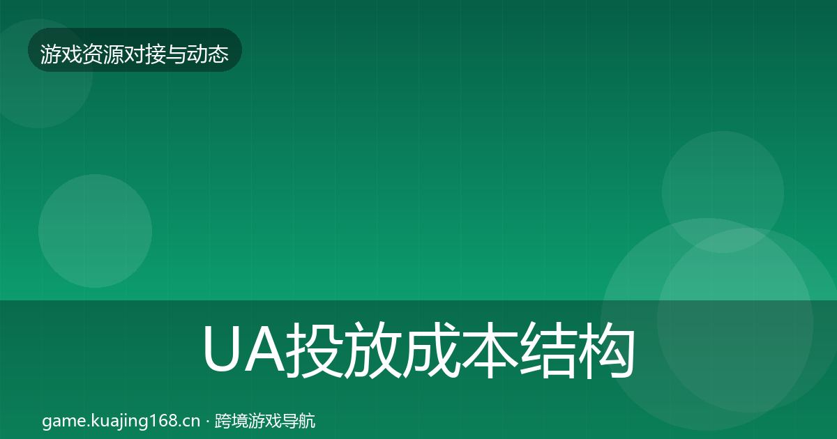 UA投放成本结构分析全指南：一线