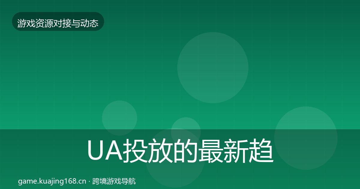UA投放的最新趋势（2027年）